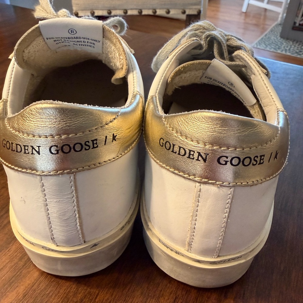 Golden Goose Hi Star Sneakers with Gold and Gray Accents Women’s Size 37 - Picture 7 of 7